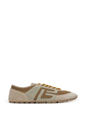 Balmain Racer 45 trainers in mesh and suede leather - Neutrals