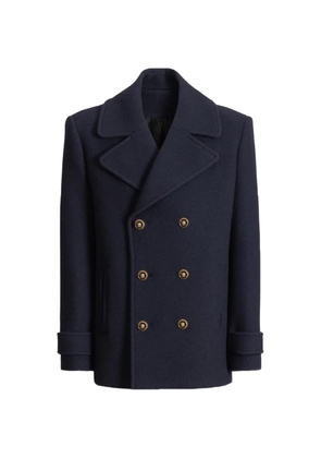 Balmain wool pea coat - Blue
