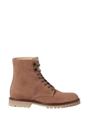 Brunello Cucinelli lace-up suede ankle boots - Neutrals