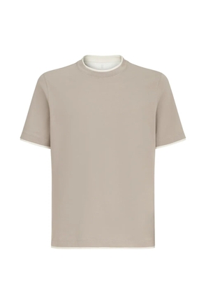 Brunello Cucinelli layered-effect T-shirt - Grey