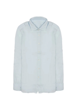 120% Lino long-sleeve linen shirt - Blue