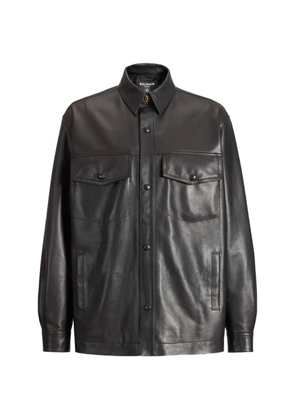 Balmain leather overshirt - Black