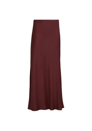 Brunello Cucinelli satin cady fluid bias-cut skirt - Red