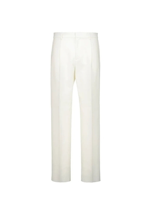 Ferragamo pleated straight-leg trousers - White