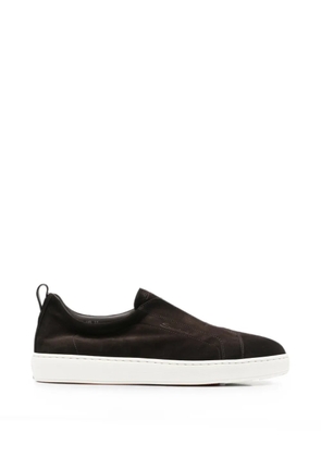 Santoni Victory suede slip-on sneakers - Brown