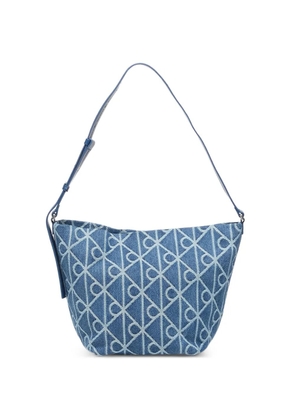 Calvin Klein monogram-pattern shoulder bag - Blue