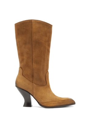 Diesel D-Luffy square-toe suede boots - Brown
