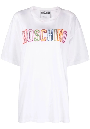 Moschino embroidered-logo T-shirt - White