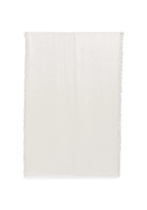 Peserico frayed shimmering scarf - White