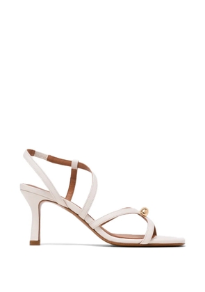 Maje bead-embellished heeled sandals - White