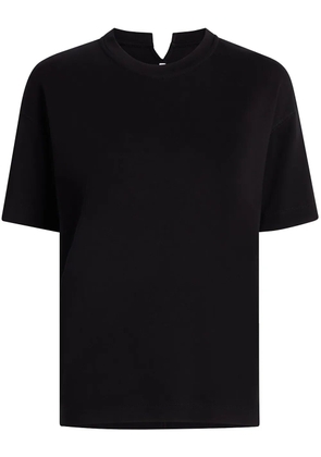Another Tomorrow Luxe Seamed cotton T-shirt - Black