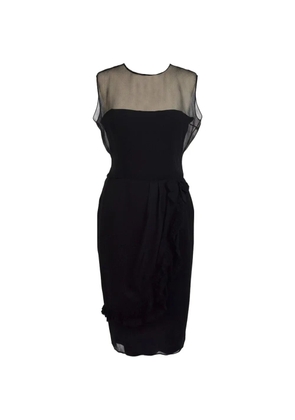 Pirovano Vintage 1960s ruffle-trim sleeveless midi dress - Black