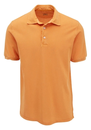 Fedeli short-sleeve cotton polo shirt - Orange