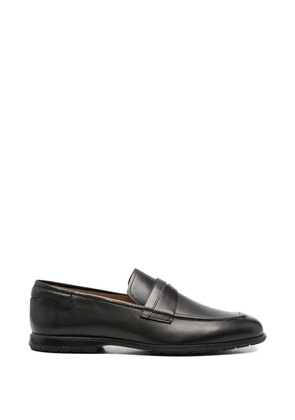 JOHN HARRISON penny-strap leather loafers - Black
