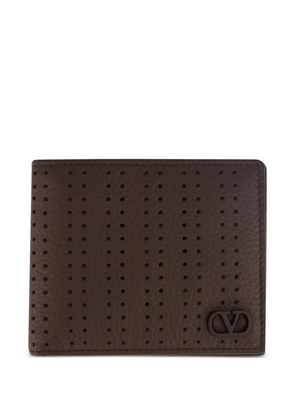 Valentino Garavani VLogo perforated wallet - Brown
