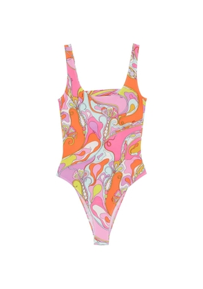 PUCCI Iride-print swimsuit - Pink
