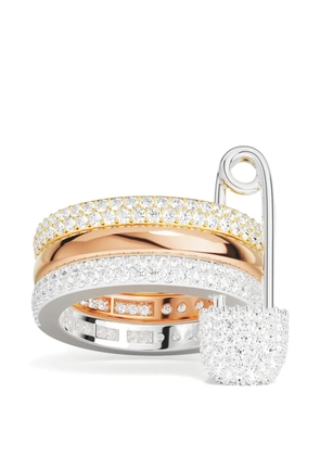 APM Monaco Morse safety-pin ring - Silver