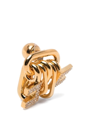 Elisabetta Franchi logo-motif earings - Gold