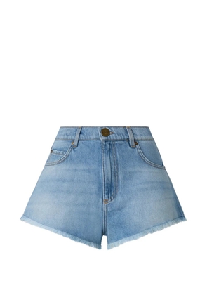 PINKO frayed-edge denim shorts - Blue