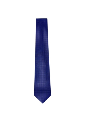 Kiton geometric-pattern tie - Blue
