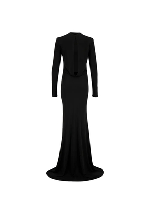 TOM FORD open-back crepe-jersey maxi dress - Black