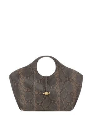 GIANNI CHIARINI Infinity python-effect leather tote bag - Brown