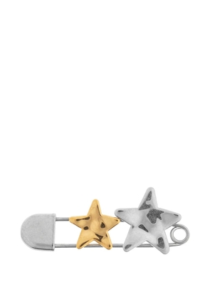 Jil Sander star-detail safety-pin brooch - Silver