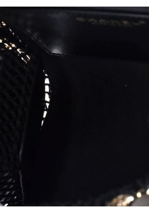 CHANEL Pre-Owned Multipocket Drawstring Mesh with Quilted Lambskin Small backpack - Black