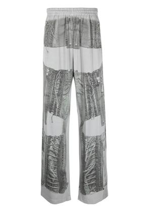 Diesel lace-up print trousers - Grey