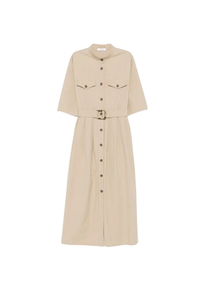 Fedeli Rossi belted midi dress - Neutrals