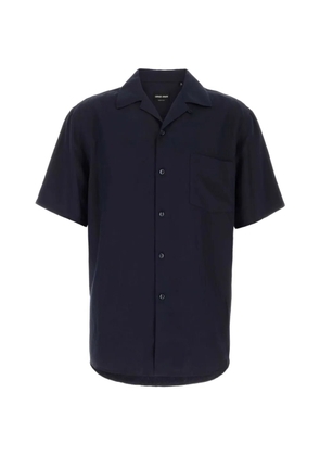 Giorgio Armani short-sleeved camp-collar shirt - Blue