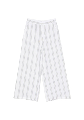Fedeli New Diana striped palazzo pants - White