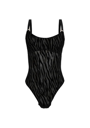 Heist The Nieve flocked mesh bodysuit - Black