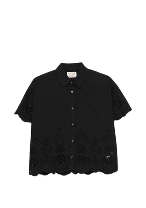 MC2 Saint Barth Clementine broderie-anglaise scalloped shirt - Black