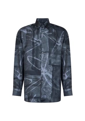 Costumein floral-print silk shirt - Grey