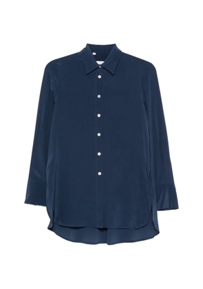 Barba curved-hem long-sleeve shirt - Blue
