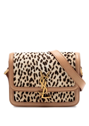 Saint Laurent Pre-Owned 2021 Small Calf Hair Leopard Print Solferino Satchel In Box crossbody bag - Neutrals