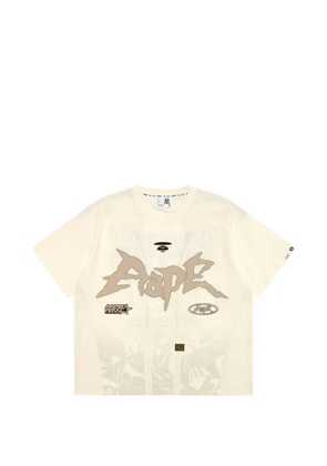 AAPE BY *A BATHING APE® logo-appliqué cotton T-shirt - Neutrals