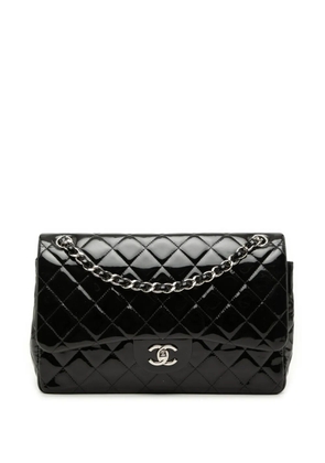 CHANEL Pre-Owned 2013-2014 Jumbo Classic Patent Double Flap shoulder bag - Black
