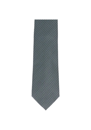 TOM FORD geometric-pattern tie - Blue