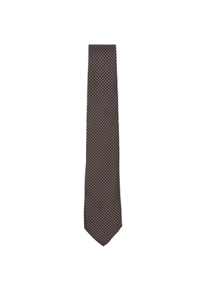 Canali geometric-pattern floral-motif tie - Brown