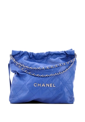 CHANEL Pre-Owned 22 Chain Quilted Calfskin Medium hobo bag - Blue