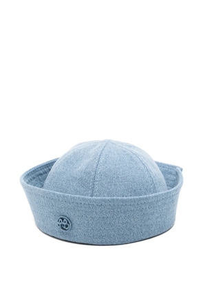 Ruslan Baginskiy RB logo-embroidered denim sailor hat - Blue