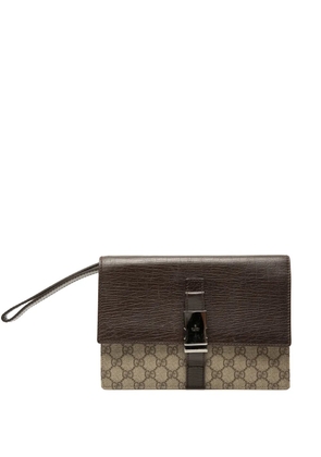 Gucci Pre-Owned 2000-2015 GG Supreme clutch bag - Neutrals