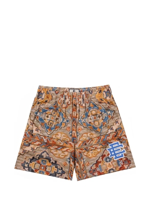 ERIC EMANUEL logo-print track shorts - Brown
