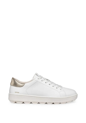 Geox Spherica Ecub-1 B metallic-effect heel-counter sneakers - White