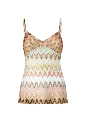 Missoni zigzag-knit tank top - Neutrals