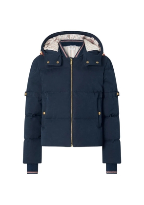 Thom Browne waxed-tech down jacket - Blue