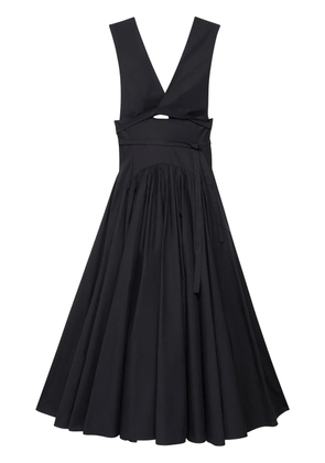 Another Tomorrow cut-out organic cotton dress - Black
