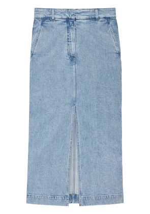Another Tomorrow organic-cotton denim midi skirt - Blue
